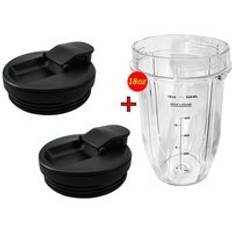 1 st 18 oz uns kopp med 2 pip tätning lock reservdelar tillbehör till nutri ninja auto-iq och duo blenders juicer