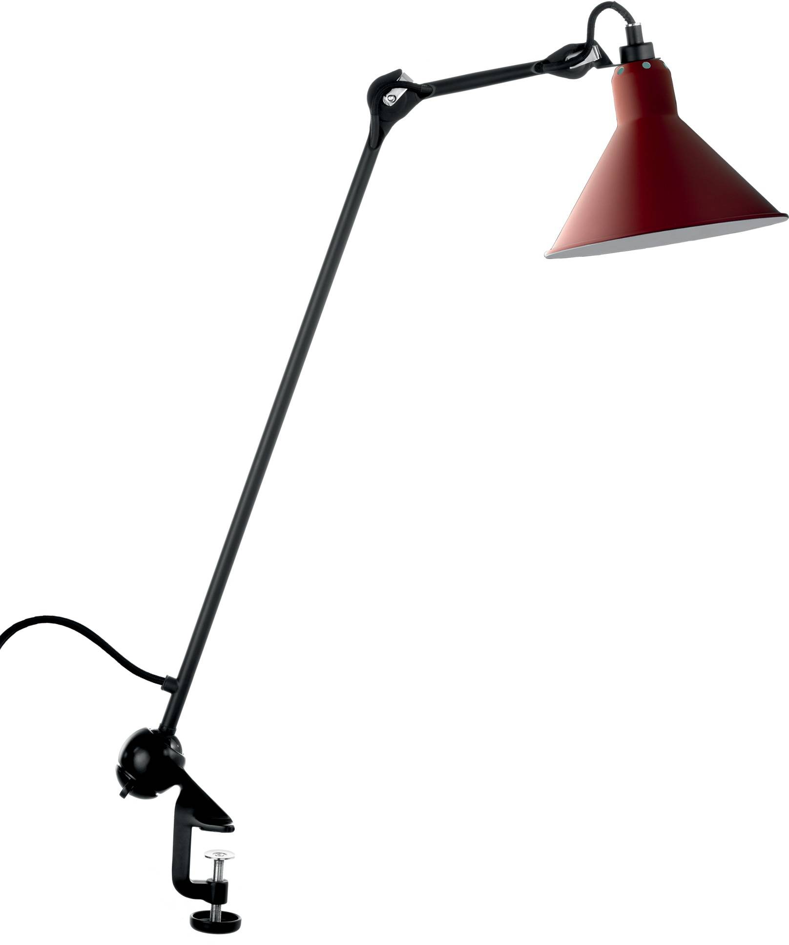 DCW éditions Lampe Gras N°201 bordslampa conic svart/röd