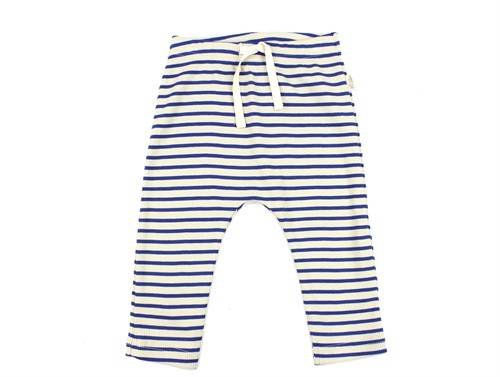 Petit Piao Deep Cobalt/dark Off White Stribede Bukser Modal - Str. 1y 80cm