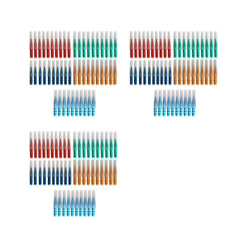 150Pcs Interdental Brush Dental Tooth Flossing Oral Dental Hygiene Flosser Toothpick Cleaners Tooth Cleaning Tool
