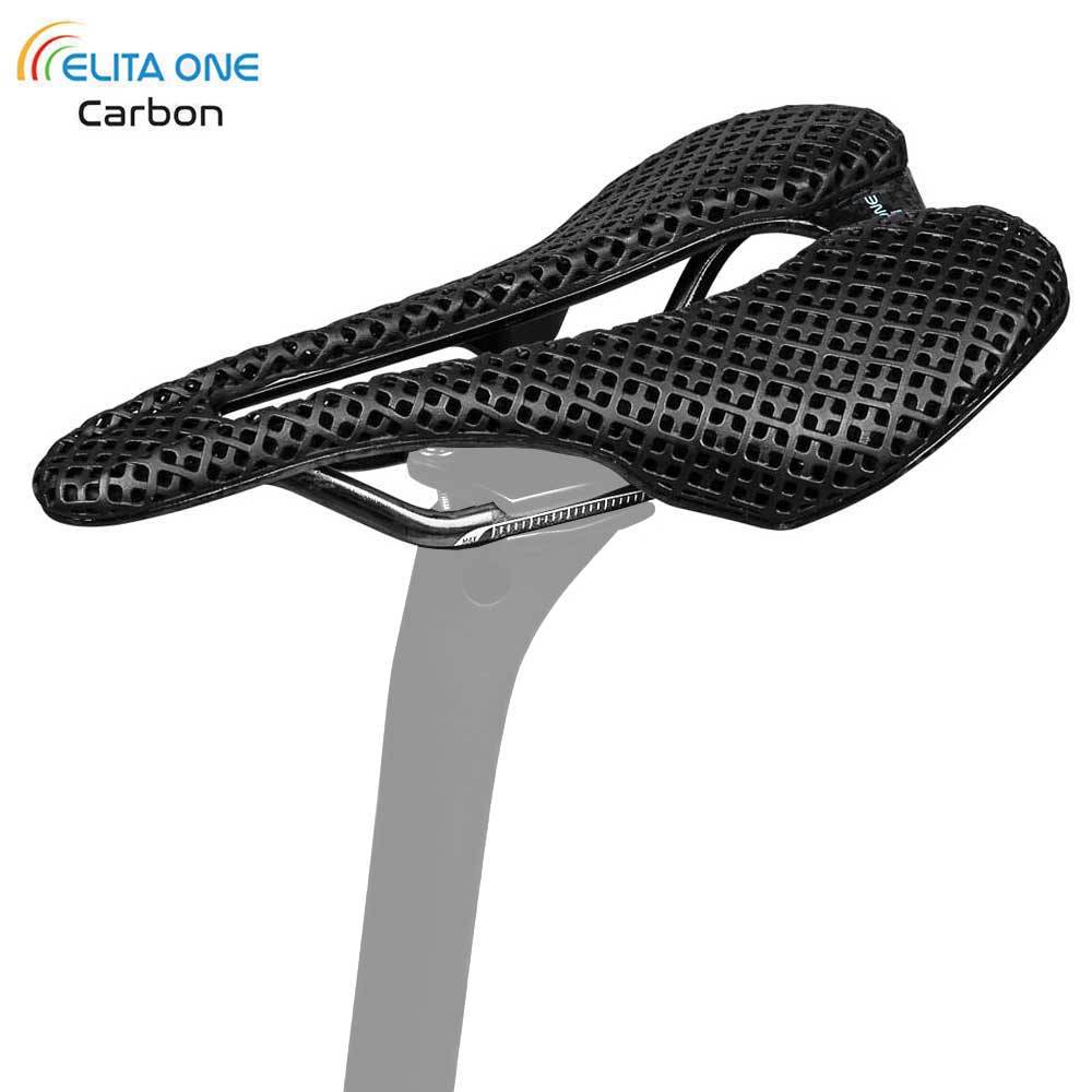 Elitaone 3D Printed Carbon Saddle 245x145mm Ultralight 160g Cycling Seat Triathlon Road MTB Mountain Gravel Bike Accessories