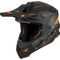 FXR Helium Race Div Fidlock Crosshjälm Svart-Orange XL 61-62cm
