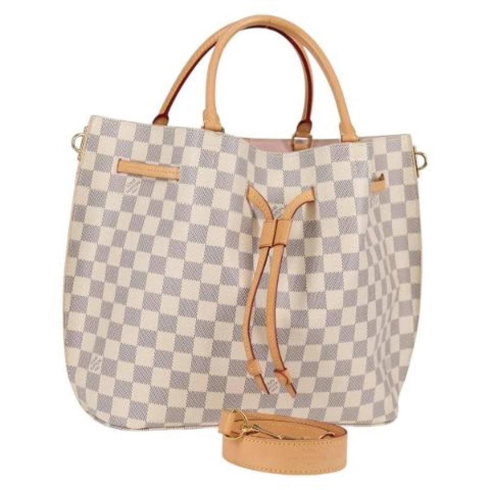 Louis Vuitton Vintage Pre-owned canvas håndtasker - Vintage - Dame - Hvid - ONE SIZE - Uld