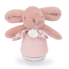 Doudou et Compagnie Peluche musicale Lapin Culbuto Rose