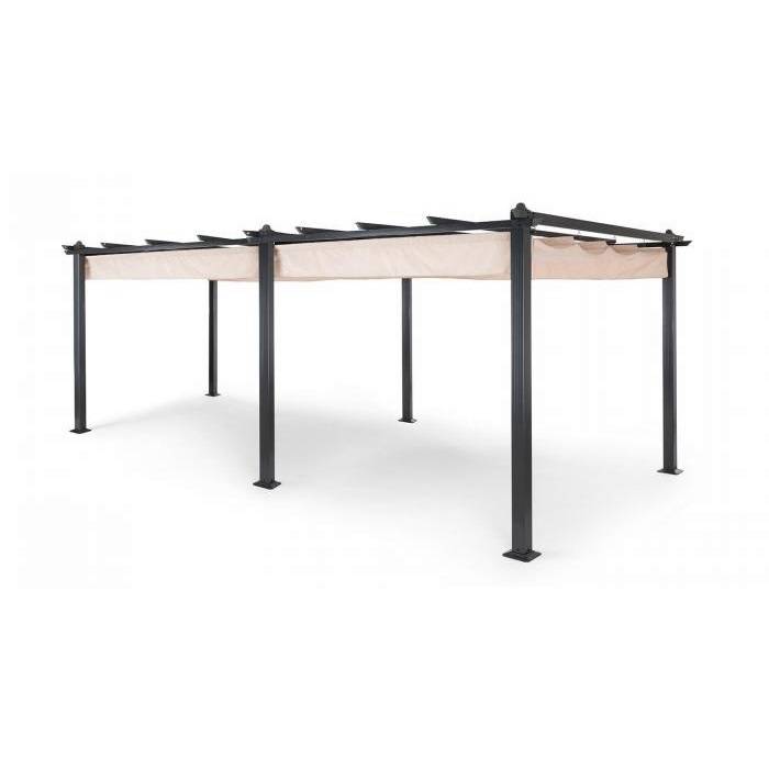 Pergola med tak 3x6 m aluminium - Solskydd altan