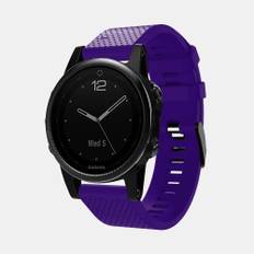 Garmin Fenix 5s Plus - Silikone urrem - Passer til håndled omkreds 135-235mm - Lilla