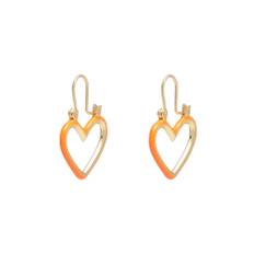 Earrings - Orange - --