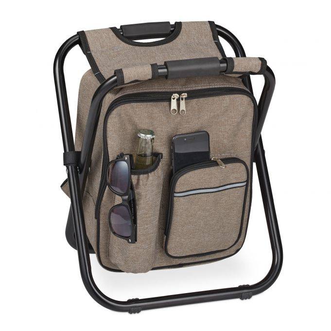 Campingstol hopfällbar beige