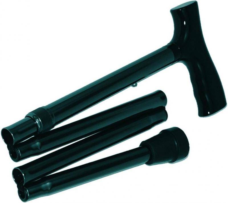 Hverdagsstok sort foldbar