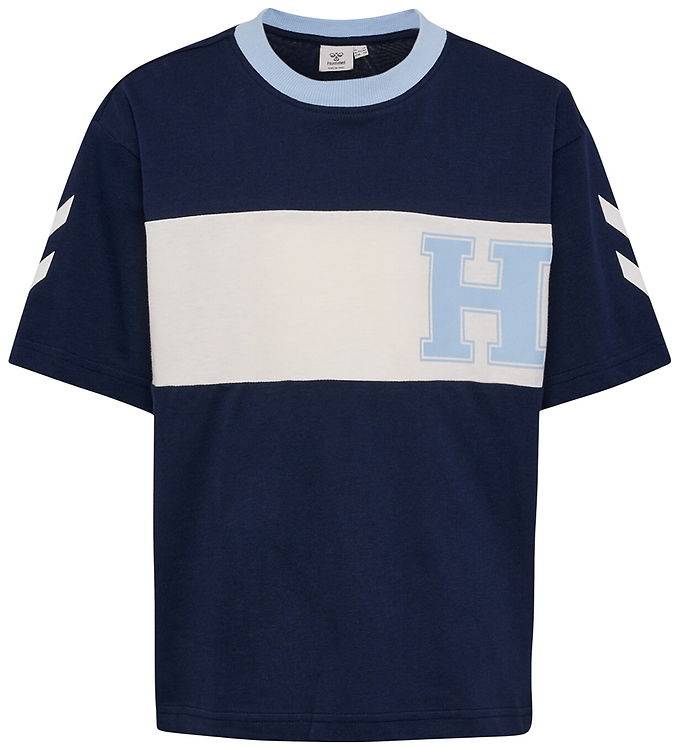 Hummel T-shirt - HmlRobin - Loose - Dress Blues - Hummel - 8 år (128) - T-Shirt