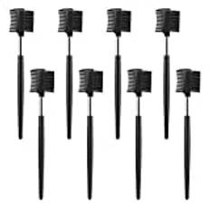 Ögonfranskamma ögonbrynsborste 8 stycken Nylon kosmetisk ögonfranskam Dubbelsidiga kammar och borstar för ögonfransar och ögonbryn Makeup Tool