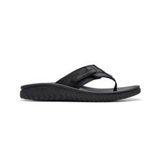 Clarkstil mænd. 26176988 Wesley Sun sandaler i læder, sort (39.5), Fast, Ingen, Casual