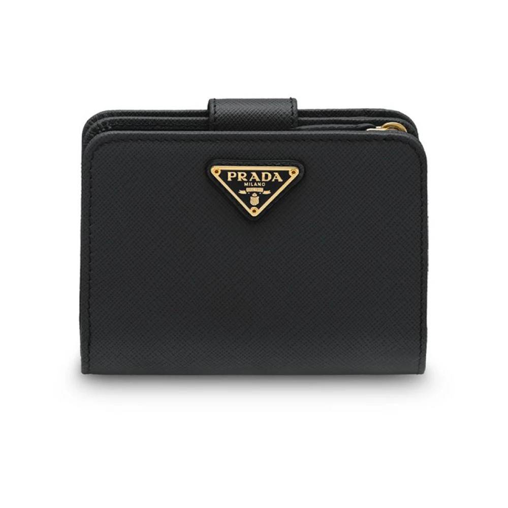 Prada Sort Saffiano Læder Lille Pung - Accessories - Dame - Sort - ONE SIZE - Læder