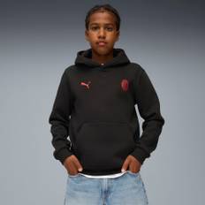PUMA AC Milan FtblEssentials Hoodie Youth, Clothing, Black/Red, 11-12Y