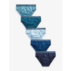 Next Blue Jacquard waistband 100% Cotton Briefs 5 Pack (1.5-16yrs)