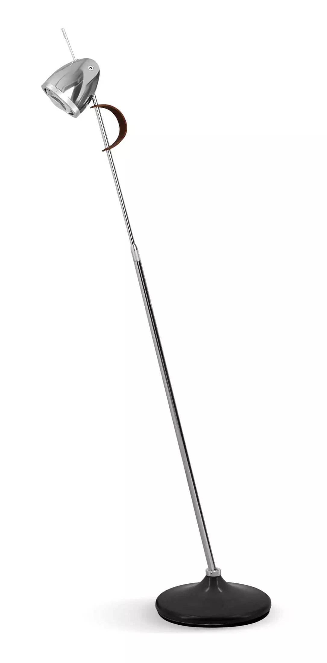 Ylux SL gulvlampe Less N More - Poleret blank / Sort