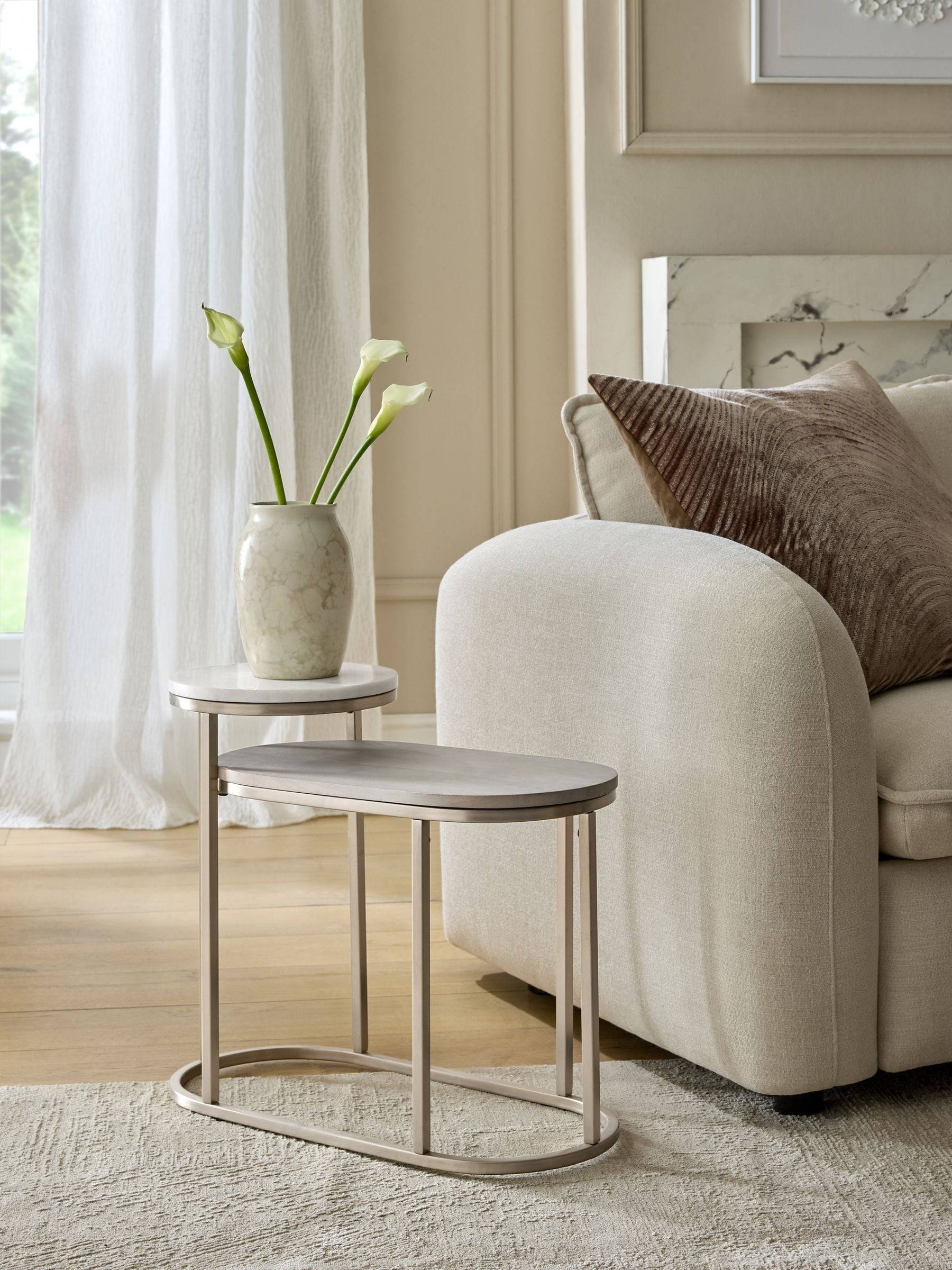 Next Light Layered Mango Wood Side Table