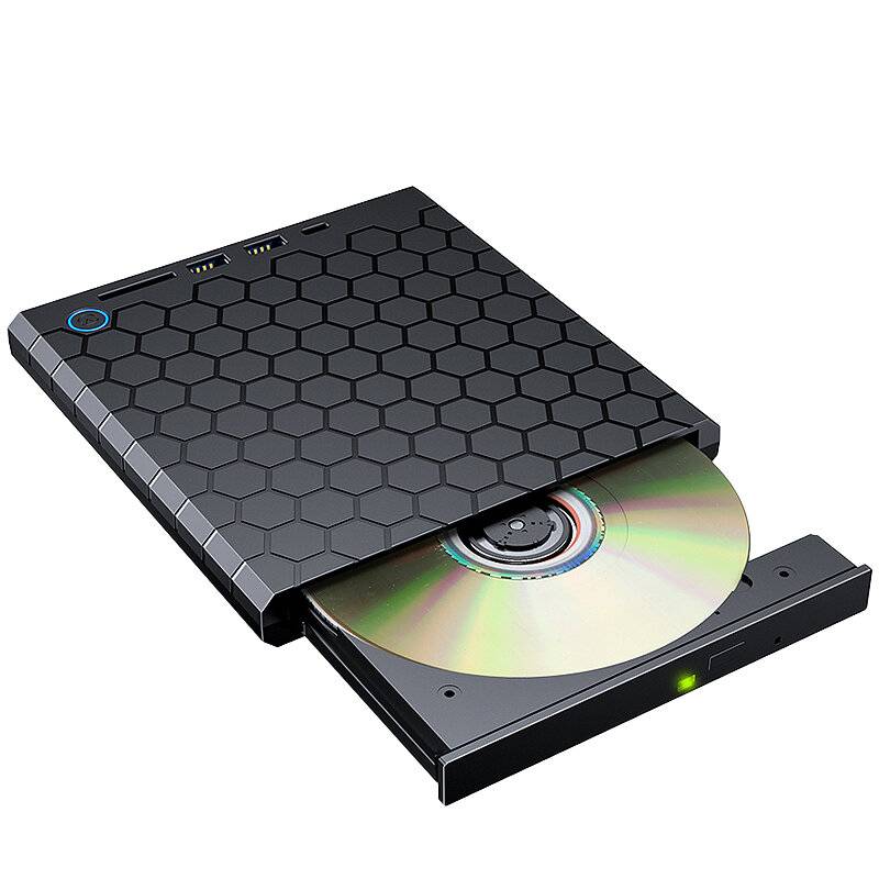 Deepfox USB 3.0 Type-C Extern CD DVD RW-enhetsplattdisk Super Drive för bärbar dator