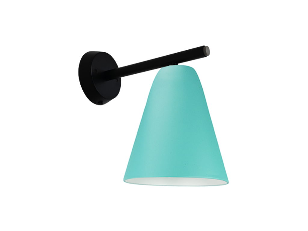 Capelo væglampe B1 H170 Grøn RAL 6027 sort base.