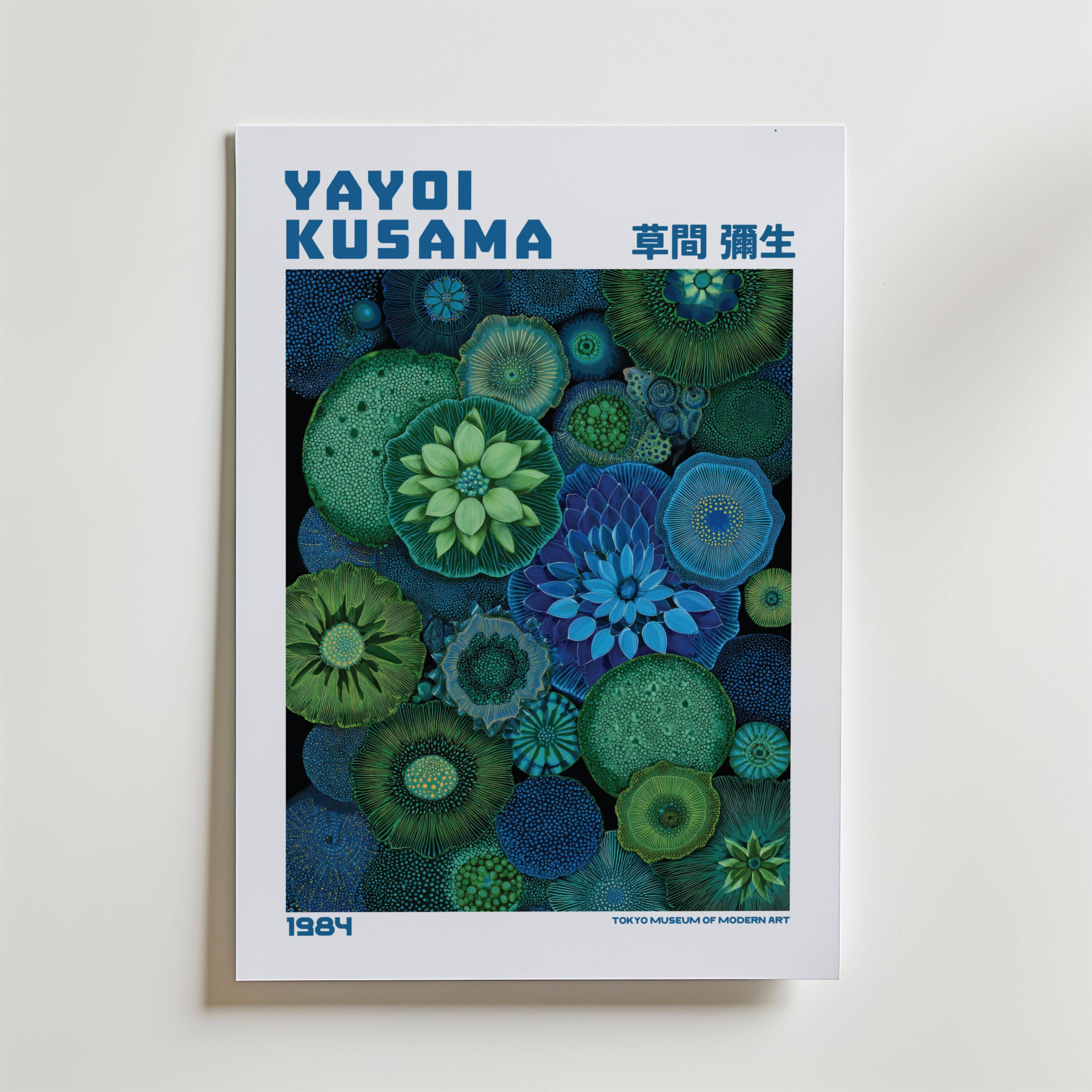 Yayoi Kusama Midnight Bloom 1984 Poster - Fine Art Poster 13x18 cm