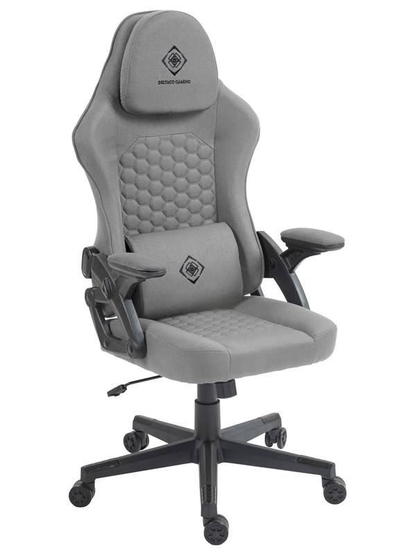Deltaco DC130 Gaming Gamer Stol - Grå - Stof