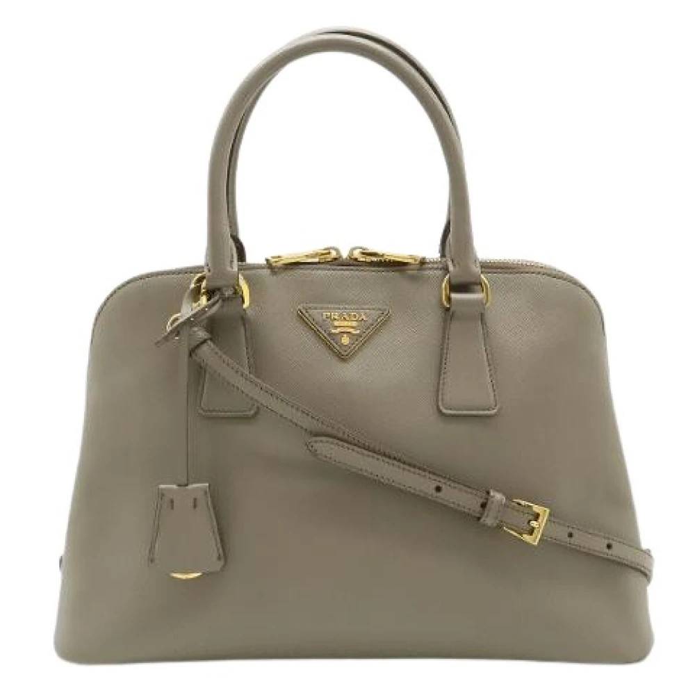 Prada Vintage Pre-owned Saffiano 2way taske - Vintage - Dame - Beige - ONE SIZE - Uld