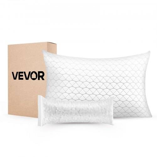 VEVOR Sängkudde för att sova, King Size Lyxig Kvalitetshotellkudde med Memory Foam-fyllning, Stödjande och Justerbar, Inkluderar Naturfiberörngott, Sängkläder för Rygg-, Mag- och Sidosovare