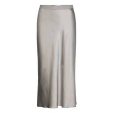 AHLVAR GALLERY Hana Satin Silk Skirt |Grey |M
