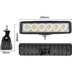 18w 30w 48w 54w 6 tums ledt arbetsbelysning 12v 24v ledstrålar 4 x 4 bil ledd bar offroad översvämningsfläck combo ljus för suv tillbehör lampa - 1 st 18w strålkastare