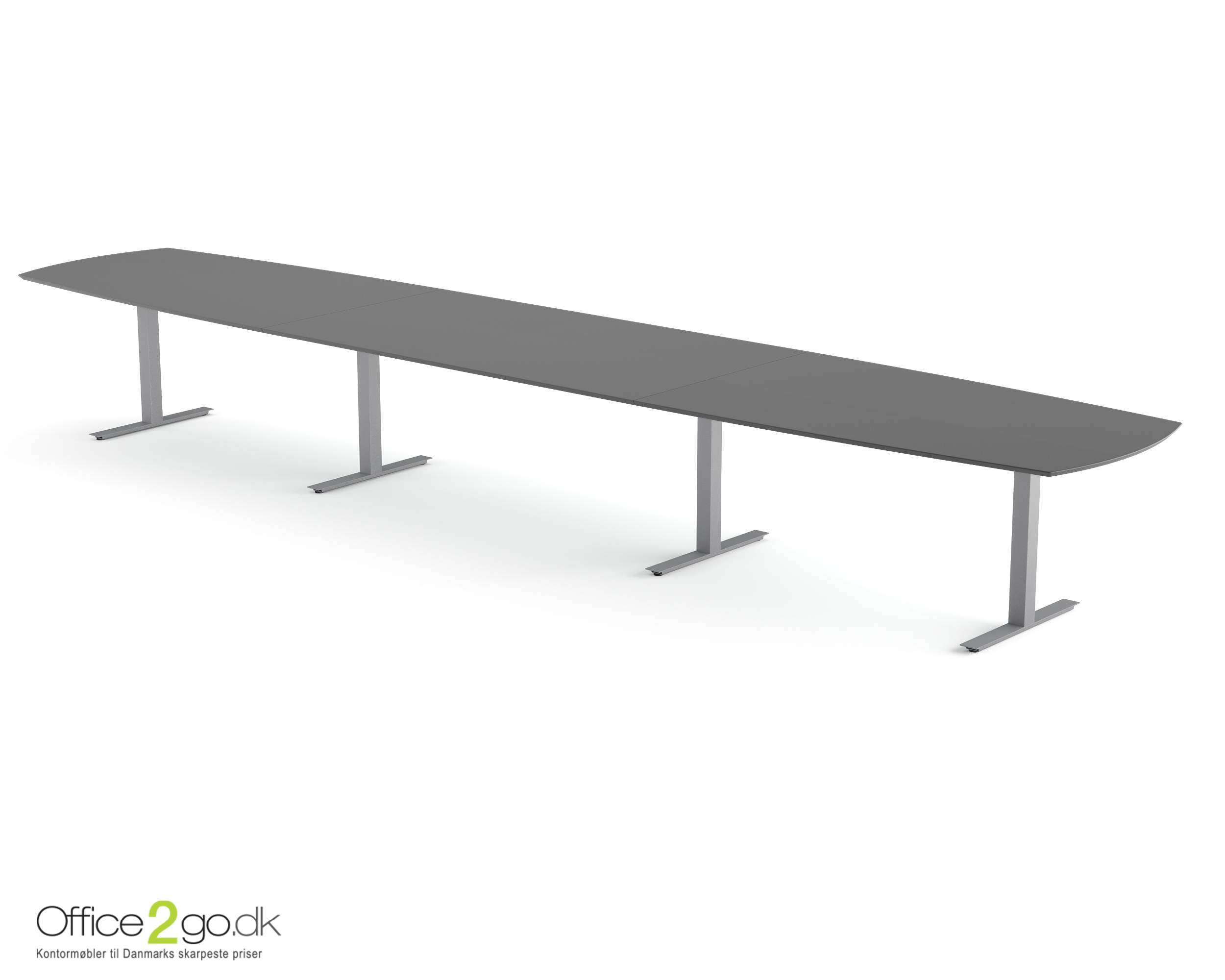 Square mødebord (tøndeformet bordplade) - 560 cm - Gråt