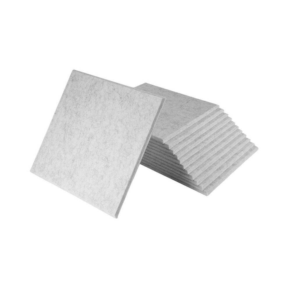 Self-Adhesive Acoustic Panels 12 Pack,12 x 12 x 0.4 inch Sound Proof Padding,Sound Absorbing Panel for Home ,Grey
