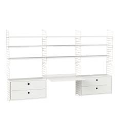 String - Kontorhyldesystem F hvid/beige - Nils Strinning - Hvid