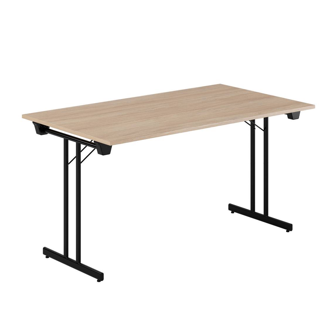Fällbart bord Dinner Style, Storlek 180 x 70 cm, Bordsskiva Urban Oak, Stativ Svart