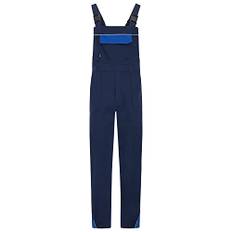 BWOLF ARES 100% Baumwolle Latzhose Herren Arbeitshose Schutz-Latzhose Arbeits-Latzhose (Blau, 3XL)