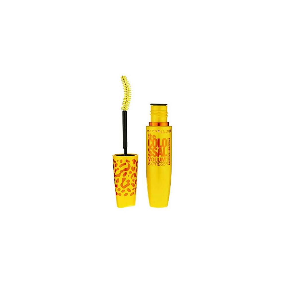 Maybelline New York Volume Express Colossal Cat Eyes Mascara - Vaskbar, Glam Black, 9 ml, Kolagenformel & Klørbørste