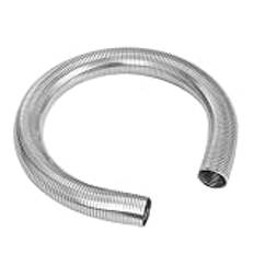 bilavgasslutrör 1m Längd Flexibelt Avgasrör Snabbreparationsrör 201 Rostfritt Stål 25mm-59mm Kanalventilation Rök Varmluft Ånga bilensavgasrör(55-59MM)