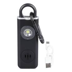 Personal Safety Alarm Rechargeable Self Defense Siren Keychain for Women Students