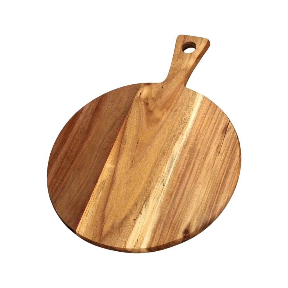 Wood Cutting Board with Handle Wooden Chopping Board, Suitable for Kitchen Meat Bread Serving Board Cooked Food Chopping