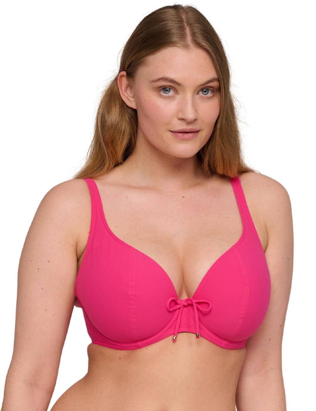 Prima Donna Swim Aswan Padded Plunge Bikini Top - Dragon Fruit - 34C