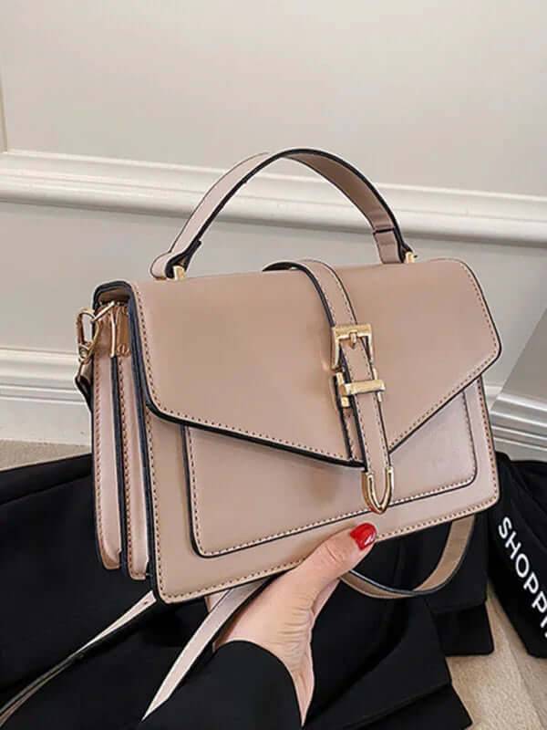 Retro Small Square Shoulder Crossbody Bag for Women - Khaki / F
