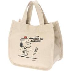 Snoopy Lunch Tote Solid School Lunch Unofficial Bag, Cute, Lightweight, Bag, Simple, Color, Multifunctional, Travel, Commuting, Bag, Unisex, (White)