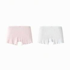 Flickbyxor Flickunderkläder Ljusresistenta barnboxershorts Big Tween flickor tvåpack - vit röd ton (8Y,10Y,12Y,3-4Y,5Y,18-24M,14Y,15Y,7Y,13Y)
