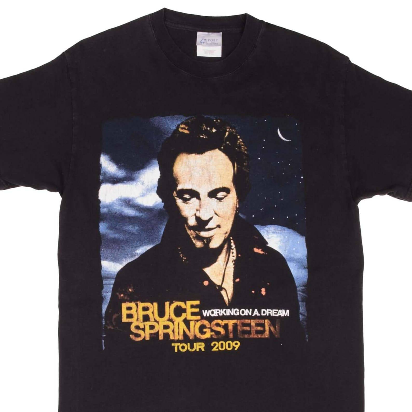 Vintage Bruce Springsteen turné 2009 t-shirt storlek medium cm gray