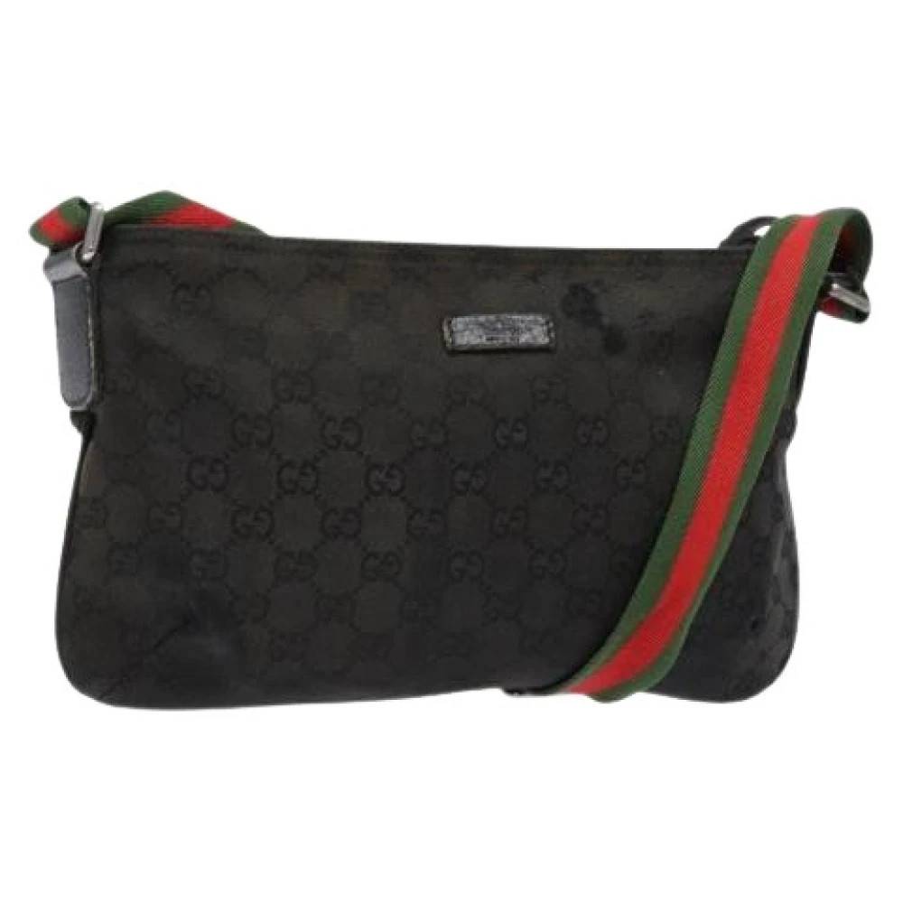 Gucci Vintage Pre-owned Vintage GG Canvas Skuldertaske - Vintage - Dame - Sort - ONE SIZE - Uld