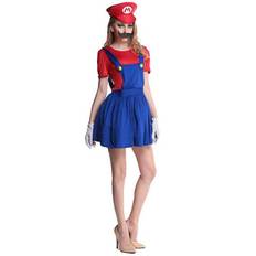 super Mario Luigi Cosplay Kostume Voksne Børn Fancy Dress Outfit Tøj