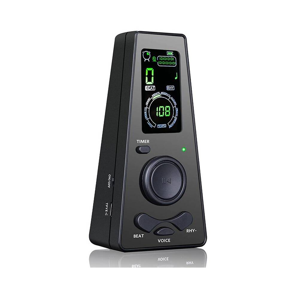 Elektronisk Metronom Digital Universal Til Klaver Guitar Violin Tromme, Sort