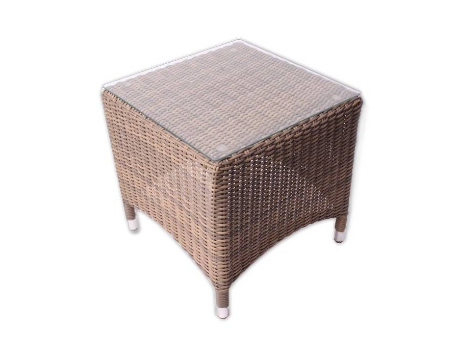 Sidebord Dusty med glasplade 50x50