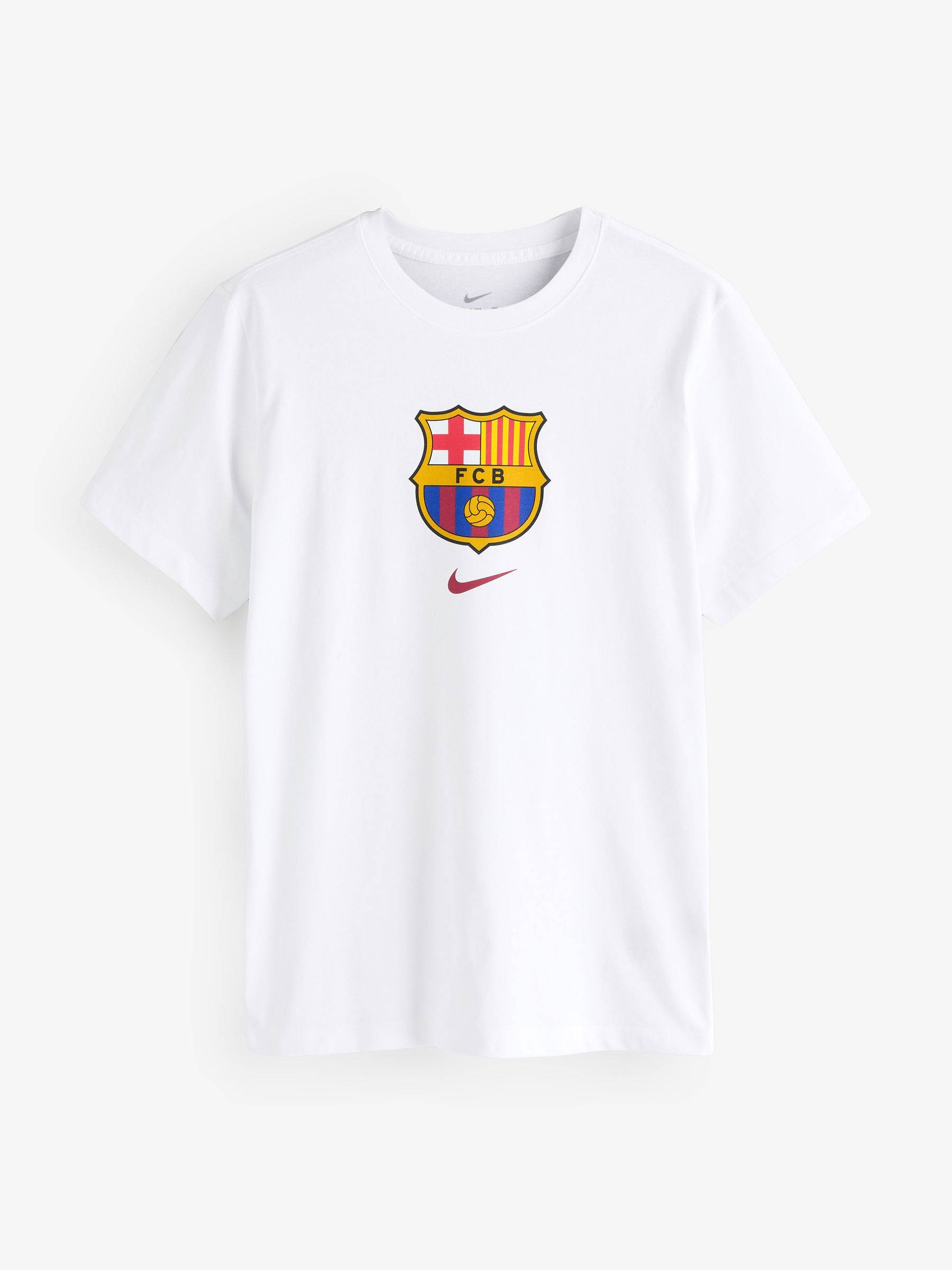 Nike Nike White FC Barcelona Crest Graphic T-Shirt