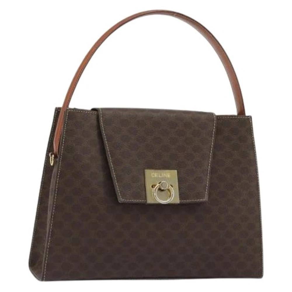 Celine Vintage Pre-owned PVC Macadam Canvas Håndtaske - Vintage - Dame - Brun - ONE SIZE - Uld
