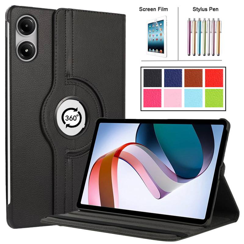 For Xiaomi Redmi Pad 2 Pro 12.1 inch 2025 Case 360 Rotating Flip Stand Tablet Funda For Xiaomi POCO PAD 12.1“ 2024 Case Cover